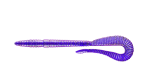 BASS CRAZY TWIST TAIL WORM 020-PURPLE-WITH-GOLD-GREEN-PEPPER