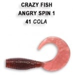 Crazy Fish Angry Spin 2.5см. Силиконова примамка 41 Cola