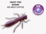 Crazy Fish KASARI 2.7см Силиконова примамка 22D Milk Coffee by MF