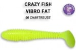 Crazy fish VIBRO FAT 7.1см Силиконова примамка 06 Chartreuse