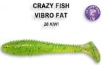 Crazy fish VIBRO FAT 7.1см Силиконова примамка 20 Kiwi