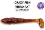 Crazy fish VIBRO FAT 7.1см Силиконова примамка 32 Dark Beer