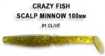 Crazy fish SCALP MINNOW 10см Силиконова примамка 01 Olive