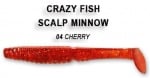 Crazy fish SCALP MINNOW 10см Силиконова примамка 04 Cherry