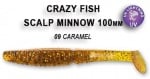 Crazy fish SCALP MINNOW 10см Силиконова примамка 09 Caramel