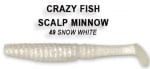 Crazy fish SCALP MINNOW 10см Силиконова примамка 49 Snow-White