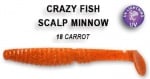 Crazy fish SCALP MINNOW 8см Силиконова примамка 18 UV Carrot