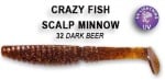 Crazy fish SCALP MINNOW 8см Силиконова примамка 32 Dark Beer