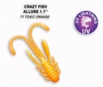 Crazy Fish ALLURE 4см. Силиконова примамка 77 Toxic Orange