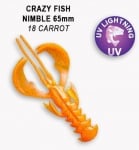 Crazy Fish NIMBLE 6.5см Силиконова примамка 18 Carrot