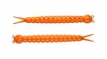 Libra Lures SLIGHT WORM 38 Силиконова примамка 011 Hot orange limited edition (без аромат)