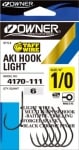 Owner Aki Hook Light 4170 Единична кука  №3/0