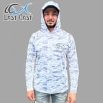 Last Cast Camo Fish Mesh Hoodie UPF 50+ UV Блуза с качулка L