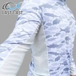 Last Cast Camo Fish Mesh Hoodie UPF 50+ UV Блуза с качулка XS