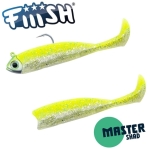 Jig Head 8g + 2 Lure Bodies 10cm - Neon Chart