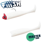 Jig Head 8g Red + 2 Lure Bodies 10cm - White Coco