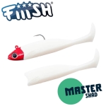 Jig Head 36g Red + 2 Lure Bodies 12.5cm - White Coco