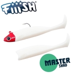 Jig Head 9g Red + 2 Lure Bodies 7.5cm - White Coco