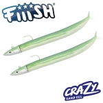 Fiiish Crazy Sand Eel No2 Double Combo - 15cm | 40g Pearl Green