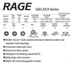 Tica Rage LA 6000 / 8000 Макара таблица