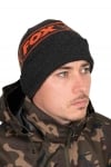 Fox Collection Beanie Hat Black & Orange  1
