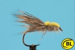 Dragon Мухи английски сухи Foam Beetle Vibrator Yellow Balloon Caddis