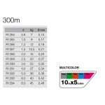 YO ZURI SuperBraid X8 300m Multicolor Плетено влакно таблица