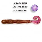 Crazy Fish ACTIVE SLUG 7см. Силиконова примамка 12 Ultraviolet