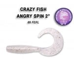 Crazy Fish Angry Spin 4.5см. Силиконова примамка 05 Perl