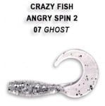 Crazy Fish Angry Spin 4.5см. Силиконова примамка 07 Ghost
