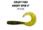 Crazy Fish Angry Spin 4.5см. Силиконова примамка 01 Olive