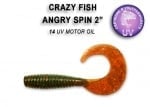 Crazy Fish Angry Spin 4.5см. Силиконова примамка 14 UV Motor Oil