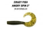 Crazy Fish Angry Spin 4.5см. Силиконова примамка 16 Watermelon