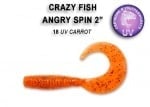 Crazy Fish Angry Spin 4.5см. Силиконова примамка 18 UV Carrot