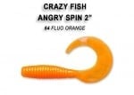 Crazy Fish Angry Spin 4.5см. Силиконова примамка 64 Fluo Orange