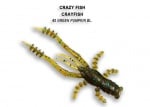 Crazy Fish 4.5см Силиконова примамка 42 Green Pumpkin BL