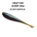 Crazy Fish GLIDER 12см Силиконова примамка 42 Green Pumpkin BL