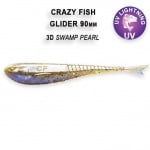 Crazy Fish GLIDER 9см Силиконова примамка 03D Swamp Pearl
