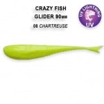 Crazy Fish GLIDER 9см Силиконова примамка 06 Chartreuse