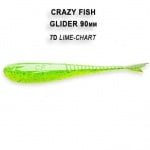 Crazy Fish GLIDER 9см Силиконова примамка 07D Lime-Chart