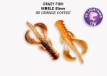 Crazy Fish NIMBLE 6.5см Силиконова примамка 08D Orange Coffee