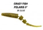 Crazy Fish POLARIS 6.8см Силиконова примамка 01 Olive