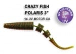 Crazy Fish POLARIS 6.8см Силиконова примамка 14 UV Motor Oil