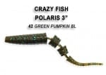 Crazy Fish POLARIS 6.8см Силиконова примамка 42 Green Pumpkin BL