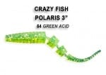 Crazy Fish POLARIS 6.8см Силиконова примамка 54 Green Acid