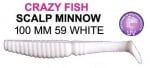 Crazy fish SCALP MINNOW 10см Силиконова примамка 59 White