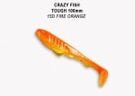 Crazy fish TOUGH 10см Силиконова примамка 15D Fire Orange