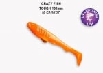 Crazy fish TOUGH 10см Силиконова примамка 18 UV Carrot