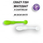 Crazy Fish WHITE BAIT 2.1см Силиконова примамка 06-49