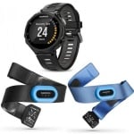 Garmin Forerunner® 735XT GPS мултиспорт часовник Черно & сиво в комплект с HRM-Tri™ и HRM-Swim™ пулсомери